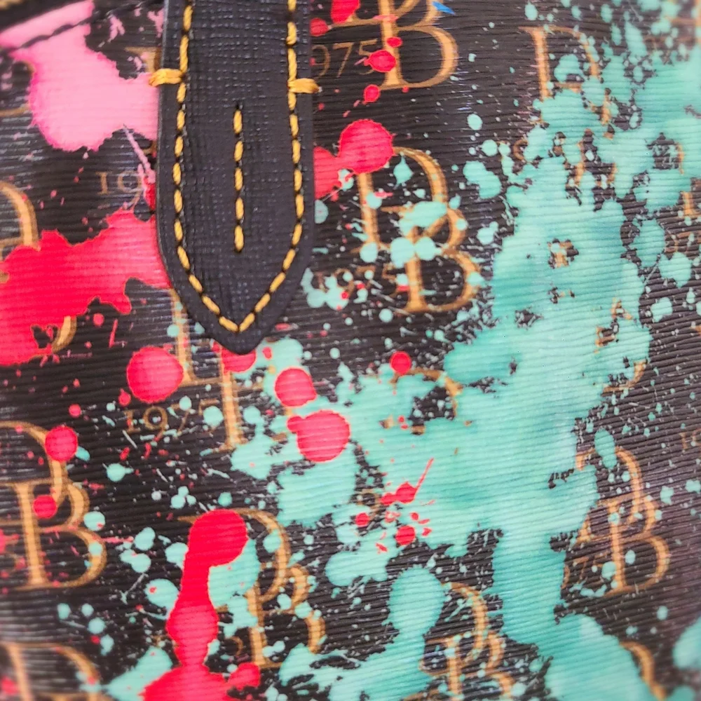 Dooney & Bourke Splash Paint Small Zip Satchel - Picture 10 of 12